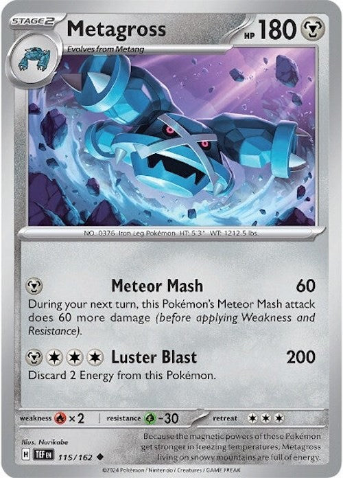 Metagross (115/162) [Scarlet & Violet: Temporal Forces] | Jomio and Rueliete's Cards and Comics