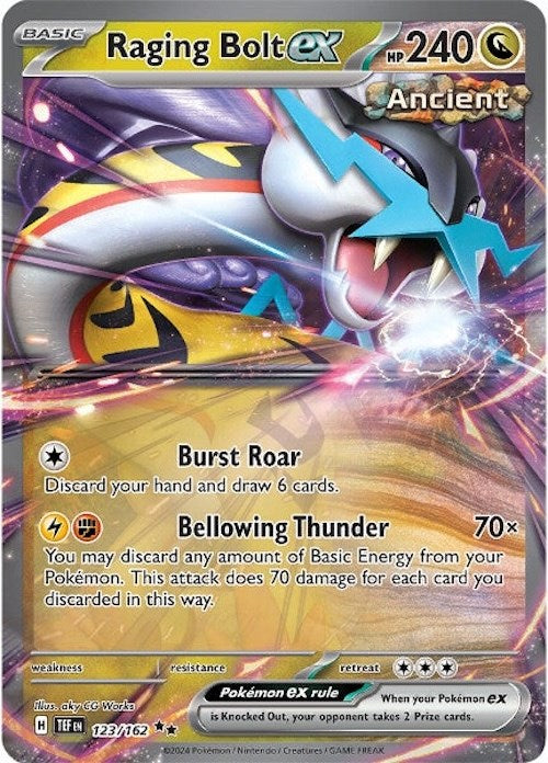 Raging Bolt ex (123/162) [Scarlet & Violet: Temporal Forces] | Jomio and Rueliete's Cards and Comics