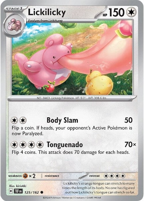 Lickilicky (125/162) [Scarlet & Violet: Temporal Forces] | Jomio and Rueliete's Cards and Comics