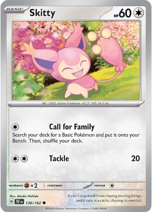 Skitty (130/162) [Scarlet & Violet: Temporal Forces] | Jomio and Rueliete's Cards and Comics