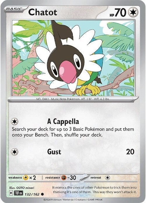 Chatot (132/162) [Scarlet & Violet: Temporal Forces] | Jomio and Rueliete's Cards and Comics