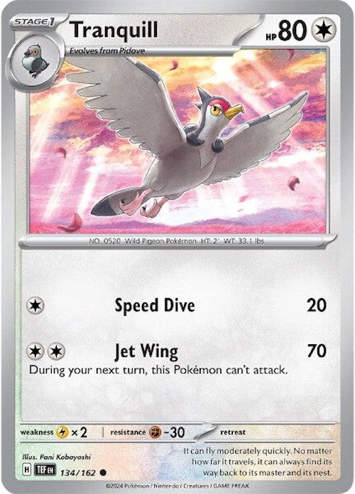 Tranquill (134/162) [Scarlet & Violet: Temporal Forces] | Jomio and Rueliete's Cards and Comics