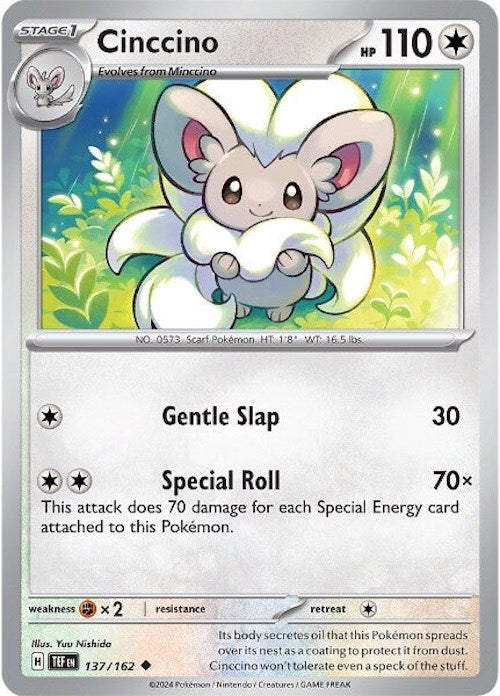 Cinccino (137/162) [Scarlet & Violet: Temporal Forces] | Jomio and Rueliete's Cards and Comics