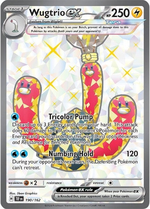 Wugtrio ex (190/162) [Scarlet & Violet: Temporal Forces] | Jomio and Rueliete's Cards and Comics