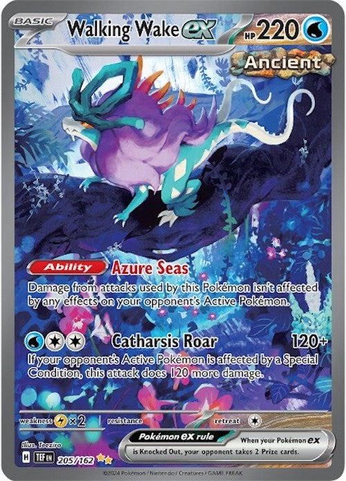 Walking Wake ex (205/162) [Scarlet & Violet: Temporal Forces] | Jomio and Rueliete's Cards and Comics