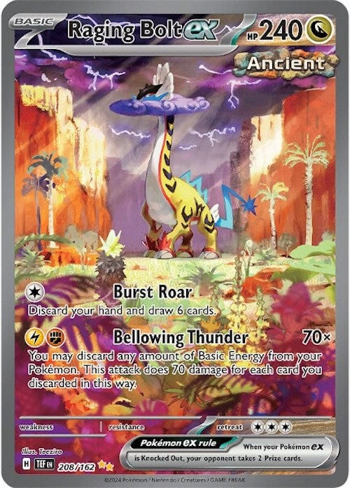Raging Bolt ex (208/162) [Scarlet & Violet: Temporal Forces] | Jomio and Rueliete's Cards and Comics