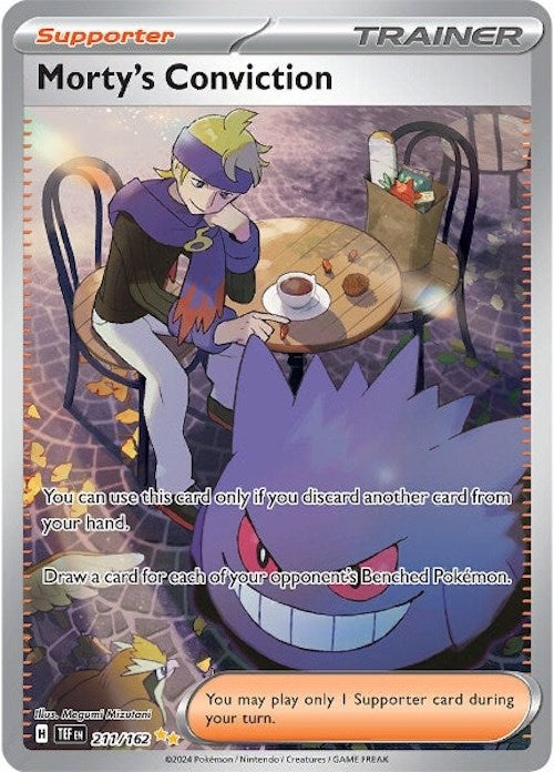 Morty's Conviction (211/162) [Scarlet & Violet: Temporal Forces] | Jomio and Rueliete's Cards and Comics