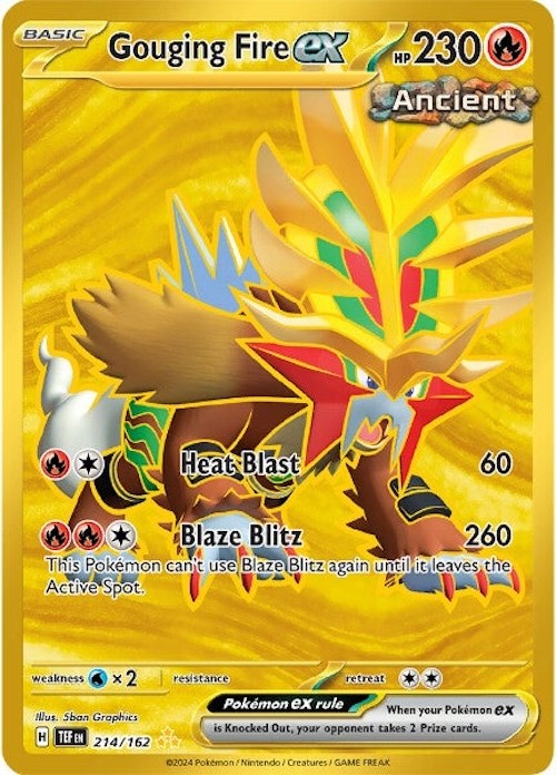 Gouging Fire ex (214/162) [Scarlet & Violet: Temporal Forces] | Jomio and Rueliete's Cards and Comics