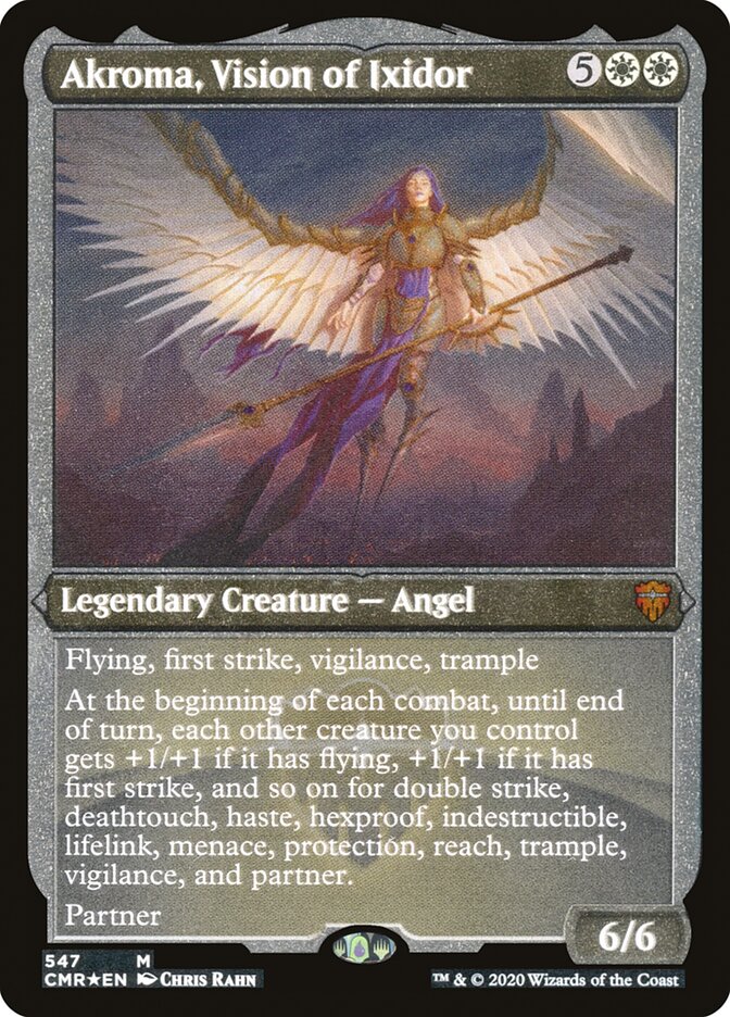 Akroma, Vision of Ixidor (Etched) [Commander Legends] | Jomio and Rueliete's Cards and Comics