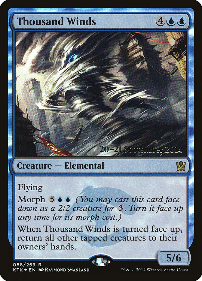Thousand Winds [Khans of Tarkir Prerelease Promos] | Jomio and Rueliete's Cards and Comics