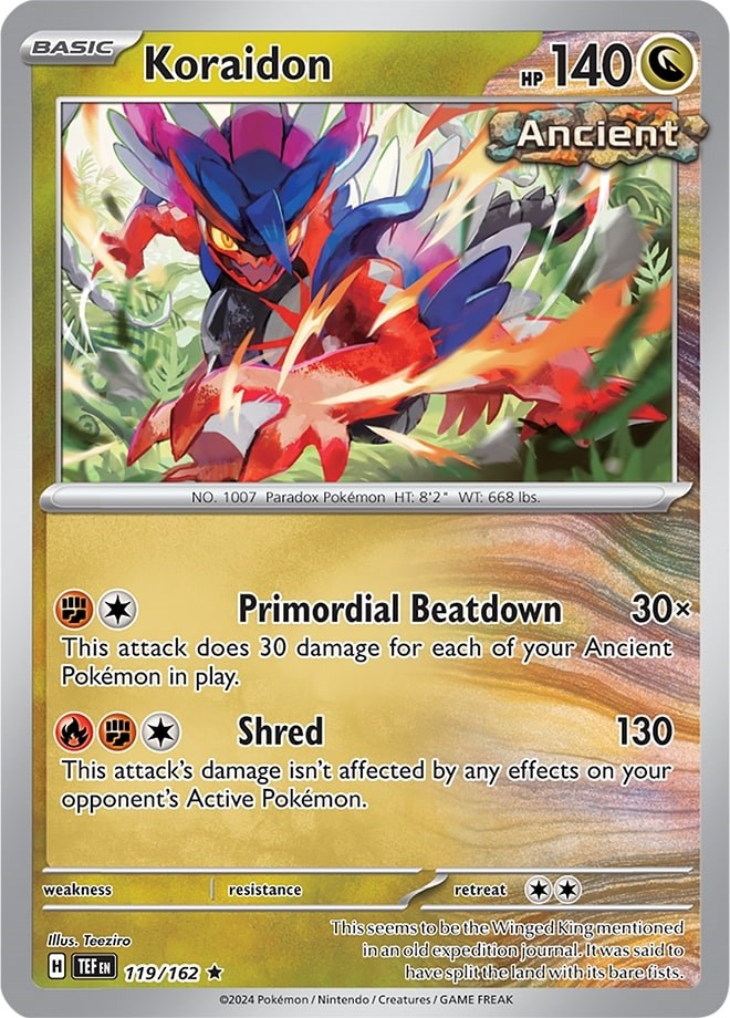 Koraidon (119/162) (Theme Deck Exclusive) [Scarlet & Violet: Temporal Forces] | Jomio and Rueliete's Cards and Comics