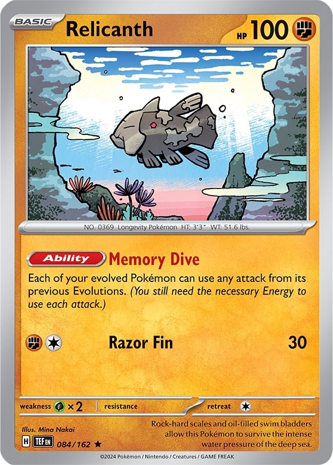 Relicanth (084/162) (Theme Deck Exclusive) [Scarlet & Violet: Temporal Forces] | Jomio and Rueliete's Cards and Comics