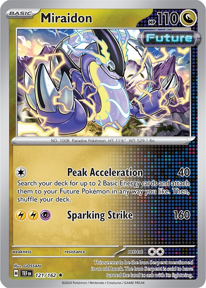 Miraidon (121/162) (Theme Deck Exclusive) [Scarlet & Violet: Temporal Forces] | Jomio and Rueliete's Cards and Comics