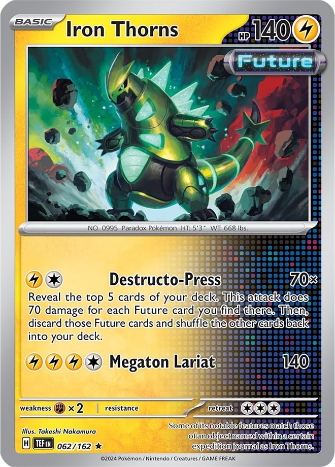 Iron Thorns (062/162) (Theme Deck Exclusive) [Scarlet & Violet: Temporal Forces] | Jomio and Rueliete's Cards and Comics