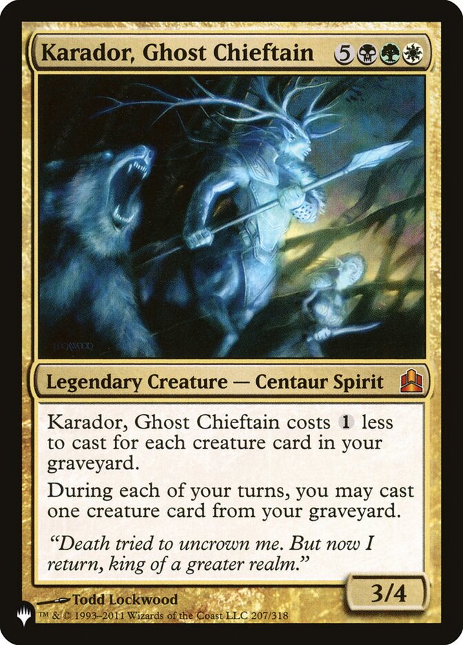 Karador, Ghost Chieftain [The List] | Jomio and Rueliete's Cards and Comics