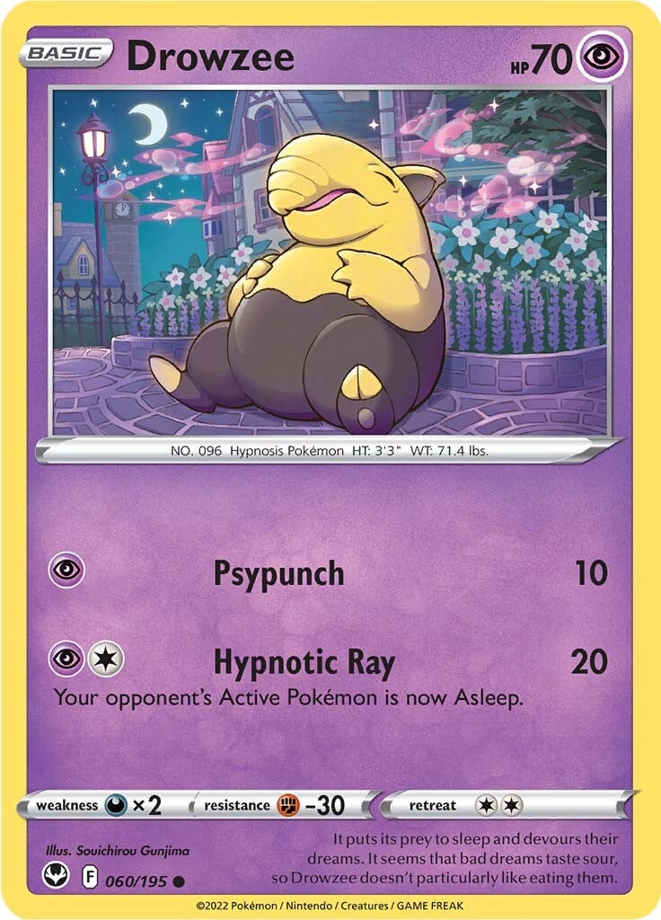 Drowzee (060/195) [Sword & Shield: Silver Tempest] | Jomio and Rueliete's Cards and Comics