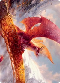 Goldspan Dragon Art Card (Gold-Stamped Signature) [Kaldheim Art Series] | Jomio and Rueliete's Cards and Comics