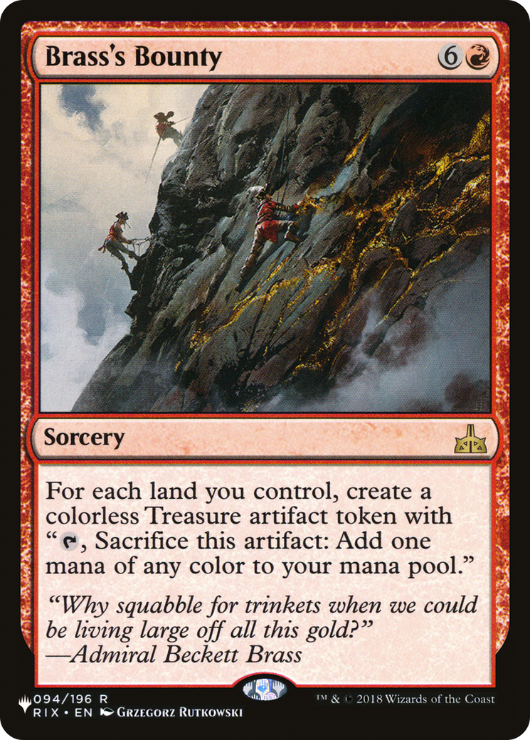 Brass's Bounty [The List] | Jomio and Rueliete's Cards and Comics