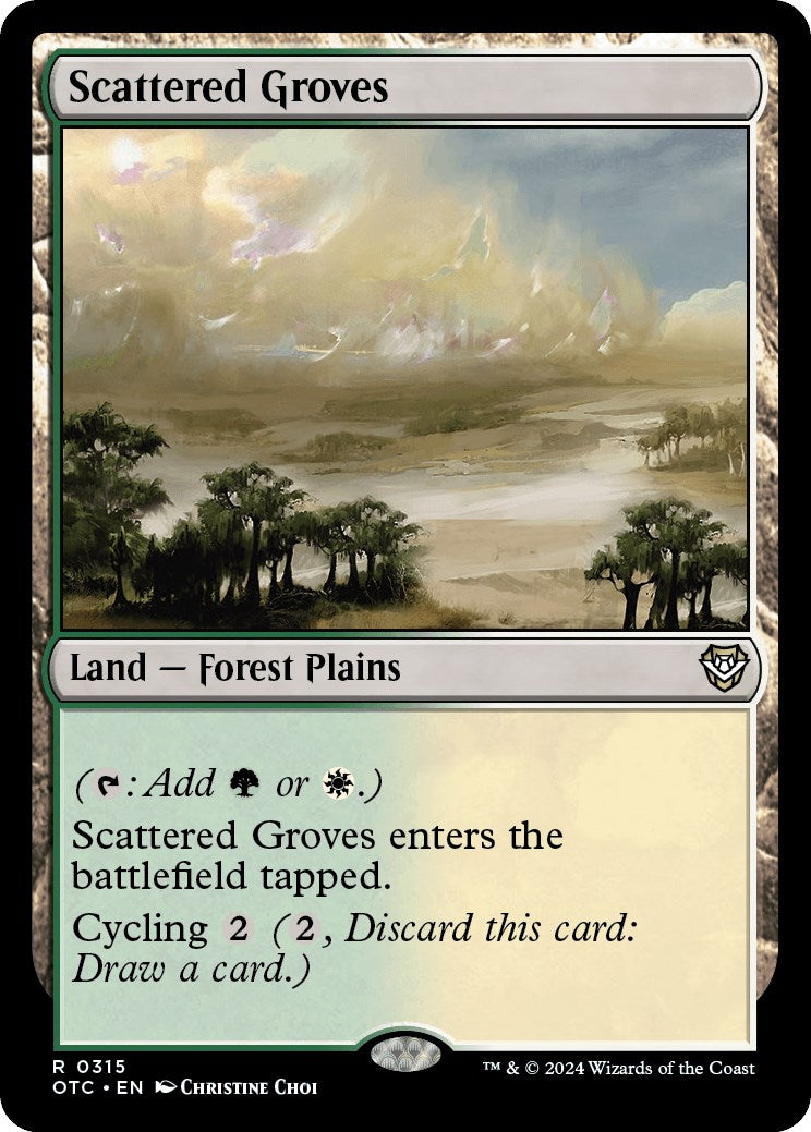 Scattered Groves [Outlaws of Thunder Junction Commander] | Jomio and Rueliete's Cards and Comics