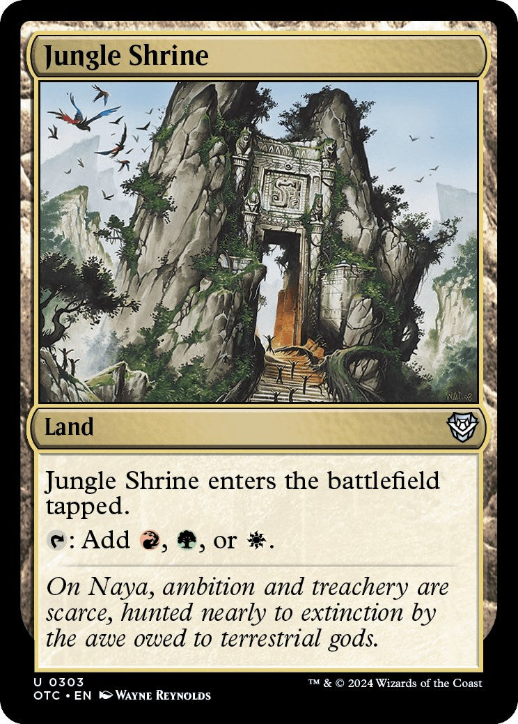 Jungle Shrine [Outlaws of Thunder Junction Commander] | Jomio and Rueliete's Cards and Comics