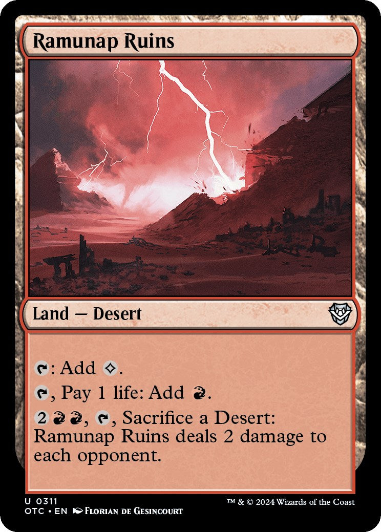 Ramunap Ruins [Outlaws of Thunder Junction Commander] | Jomio and Rueliete's Cards and Comics