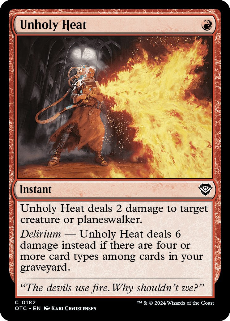 Unholy Heat [Outlaws of Thunder Junction Commander] | Jomio and Rueliete's Cards and Comics