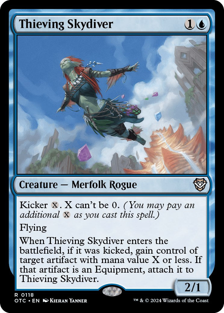 Thieving Skydiver [Outlaws of Thunder Junction Commander] | Jomio and Rueliete's Cards and Comics