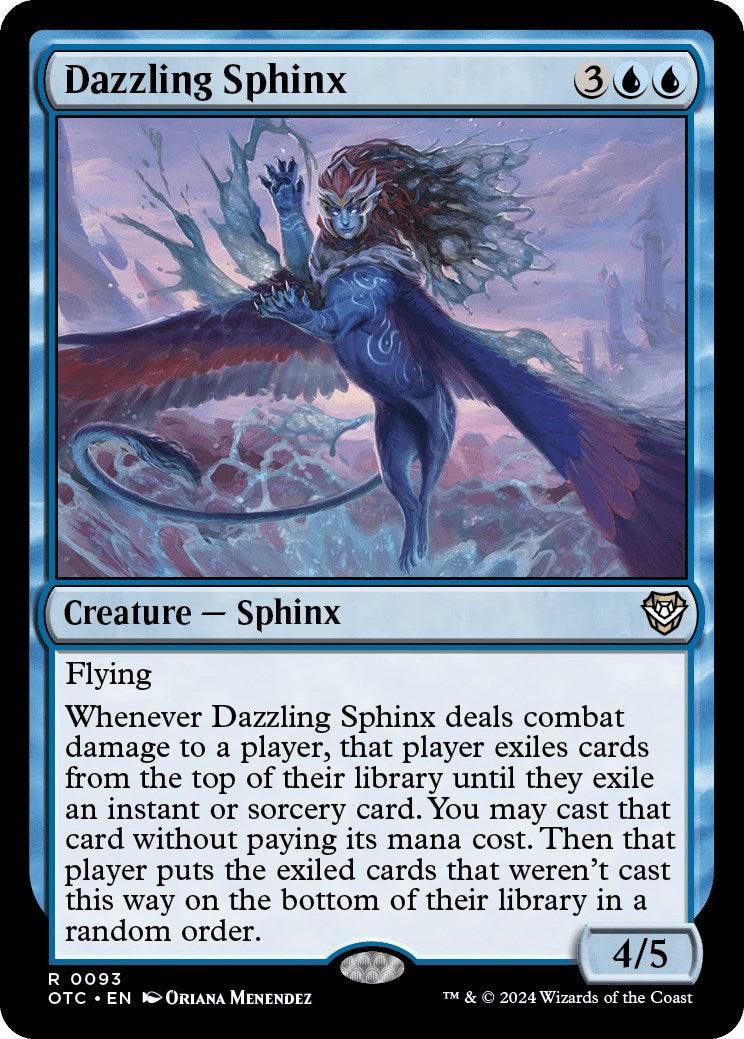 Dazzling Sphinx [Outlaws of Thunder Junction Commander] | Jomio and Rueliete's Cards and Comics