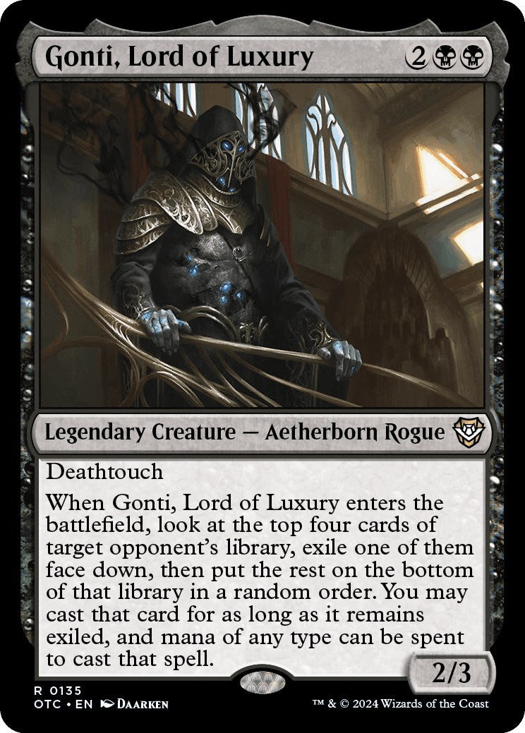 Gonti, Lord of Luxury [Outlaws of Thunder Junction Commander] | Jomio and Rueliete's Cards and Comics