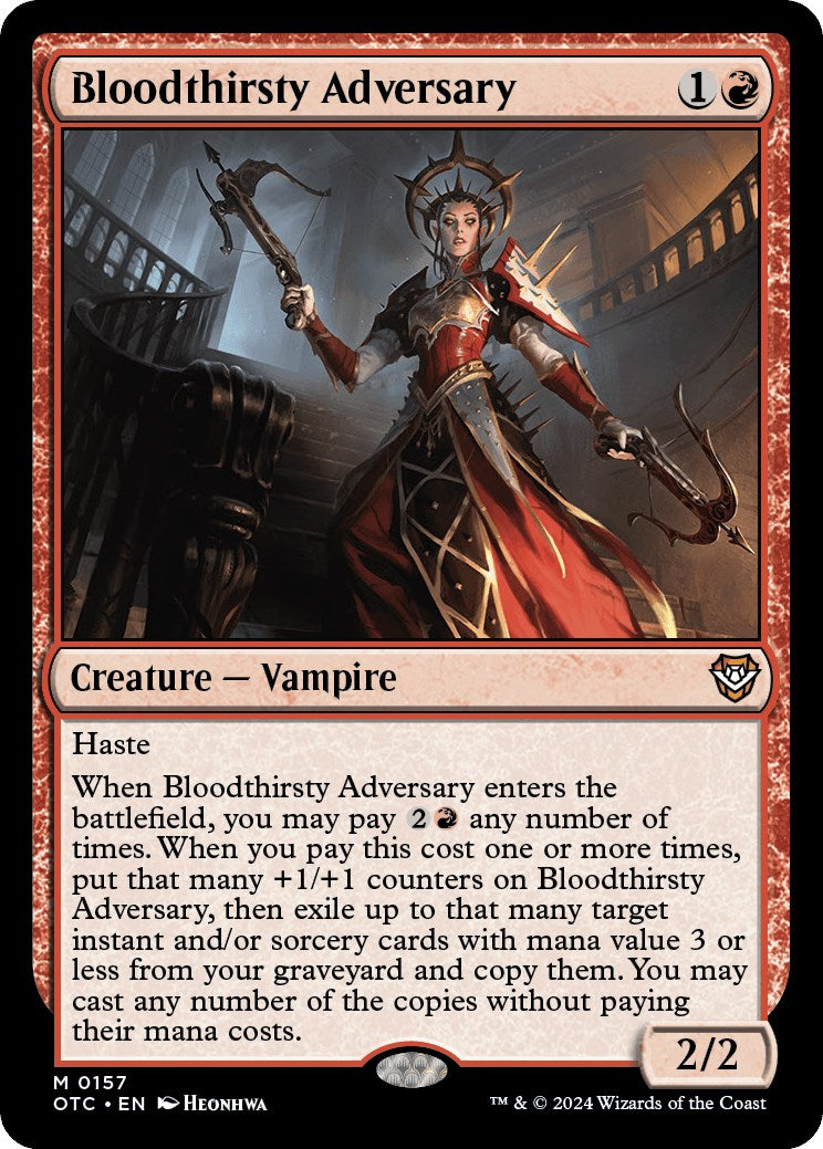Bloodthirsty Adversary [Outlaws of Thunder Junction Commander] | Jomio and Rueliete's Cards and Comics