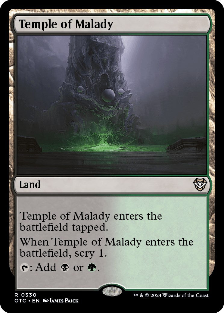 Temple of Malady [Outlaws of Thunder Junction Commander] | Jomio and Rueliete's Cards and Comics