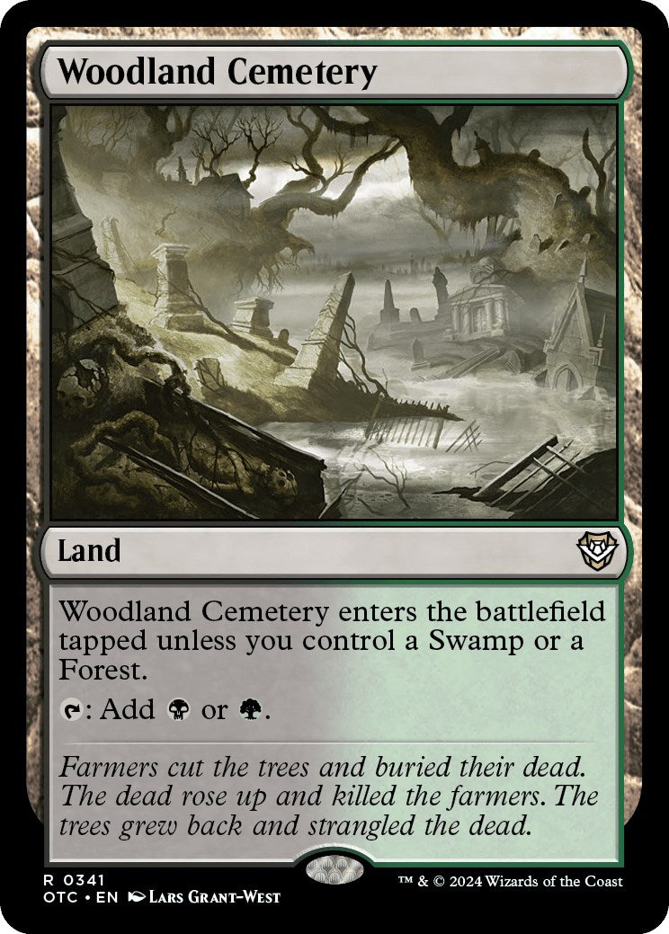 Woodland Cemetery [Outlaws of Thunder Junction Commander] | Jomio and Rueliete's Cards and Comics