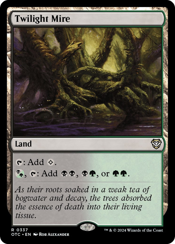 Twilight Mire [Outlaws of Thunder Junction Commander] | Jomio and Rueliete's Cards and Comics