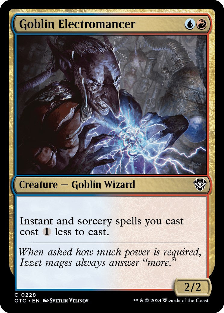 Goblin Electromancer [Outlaws of Thunder Junction Commander] | Jomio and Rueliete's Cards and Comics
