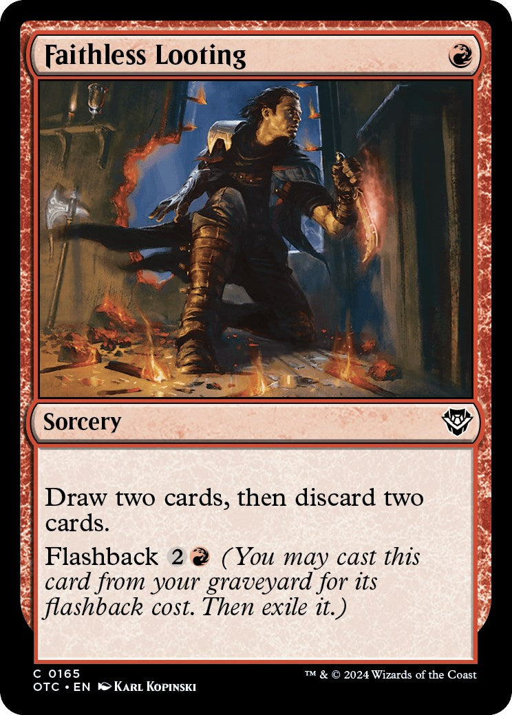 Faithless Looting [Outlaws of Thunder Junction Commander] | Jomio and Rueliete's Cards and Comics