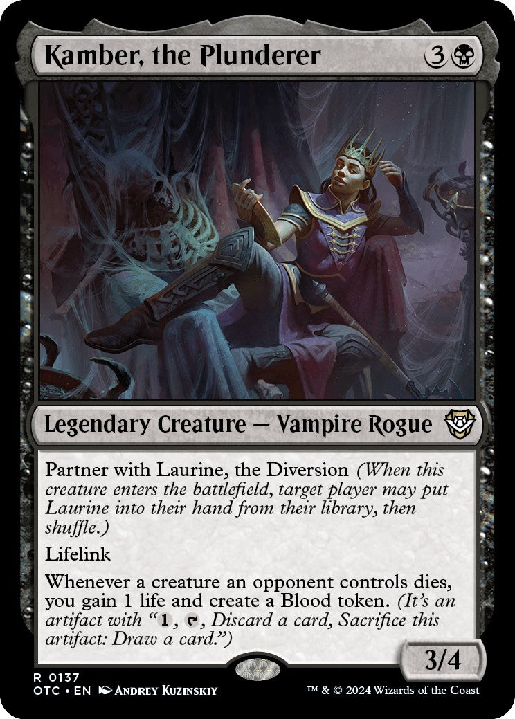 Kamber, the Plunderer [Outlaws of Thunder Junction Commander] | Jomio and Rueliete's Cards and Comics