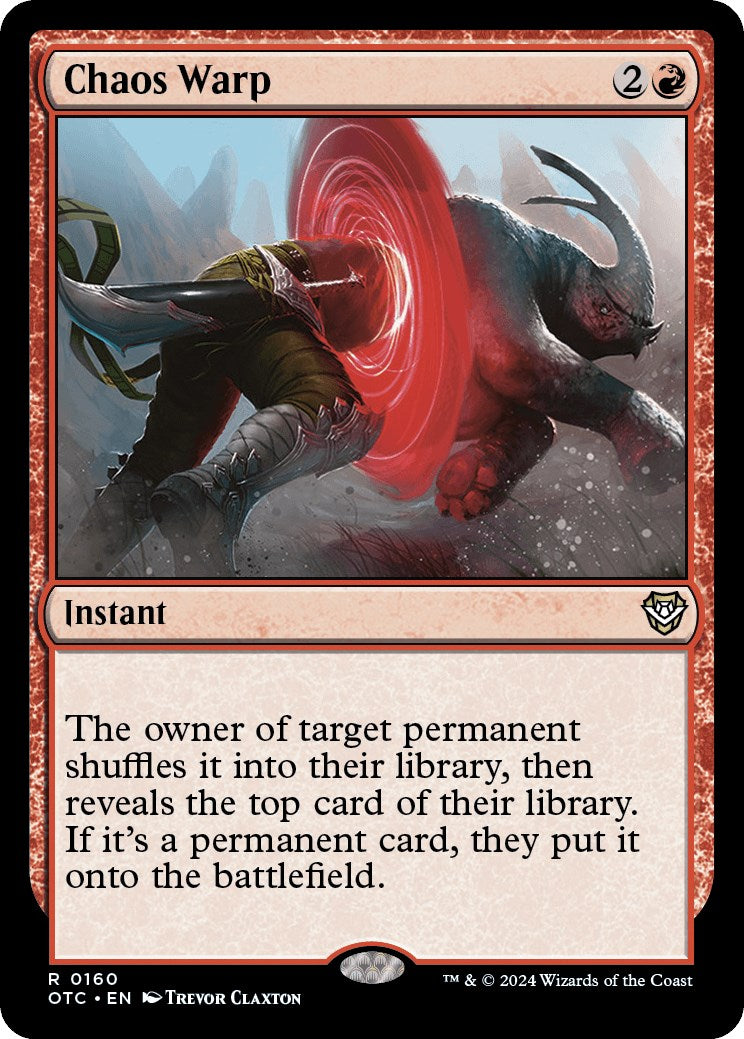 Chaos Warp [Outlaws of Thunder Junction Commander] | Jomio and Rueliete's Cards and Comics