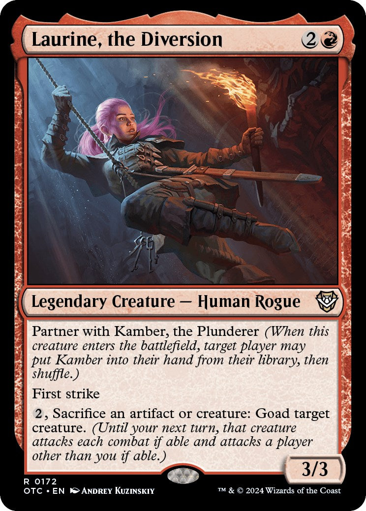 Laurine, the Diversion [Outlaws of Thunder Junction Commander] | Jomio and Rueliete's Cards and Comics
