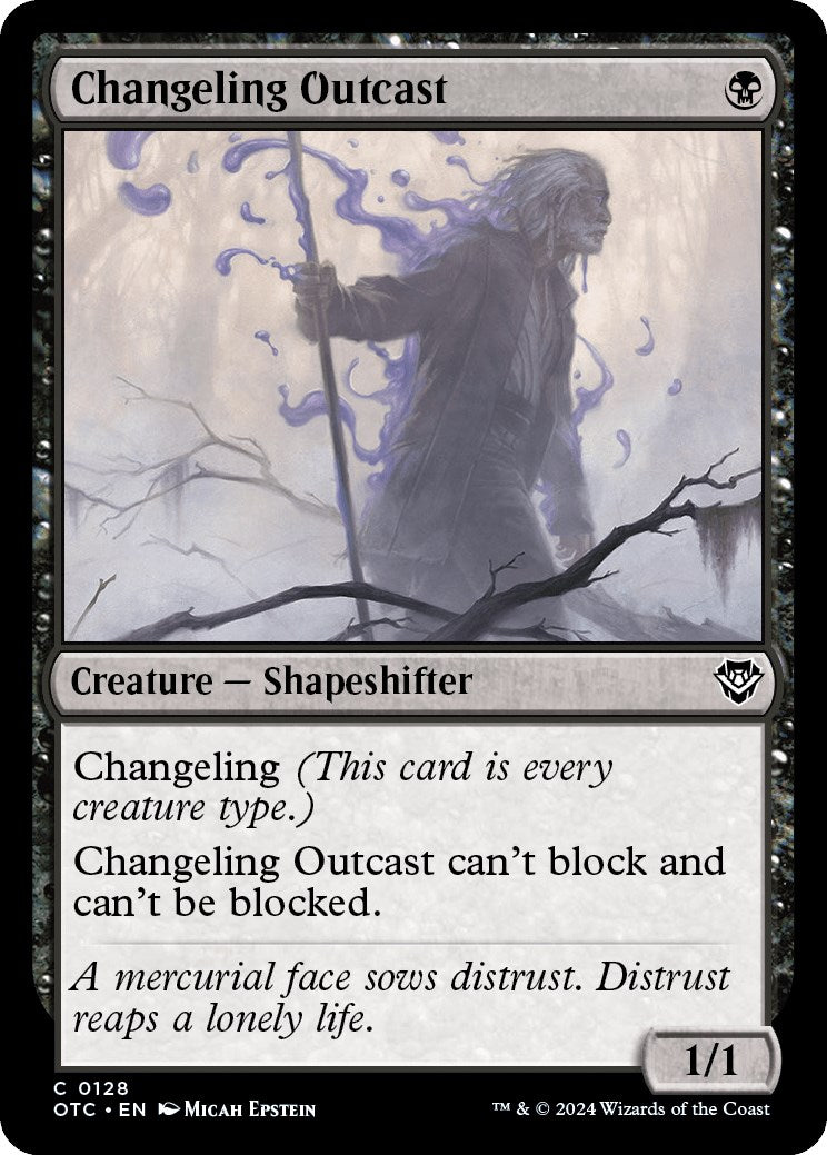 Changeling Outcast [Outlaws of Thunder Junction Commander] | Jomio and Rueliete's Cards and Comics