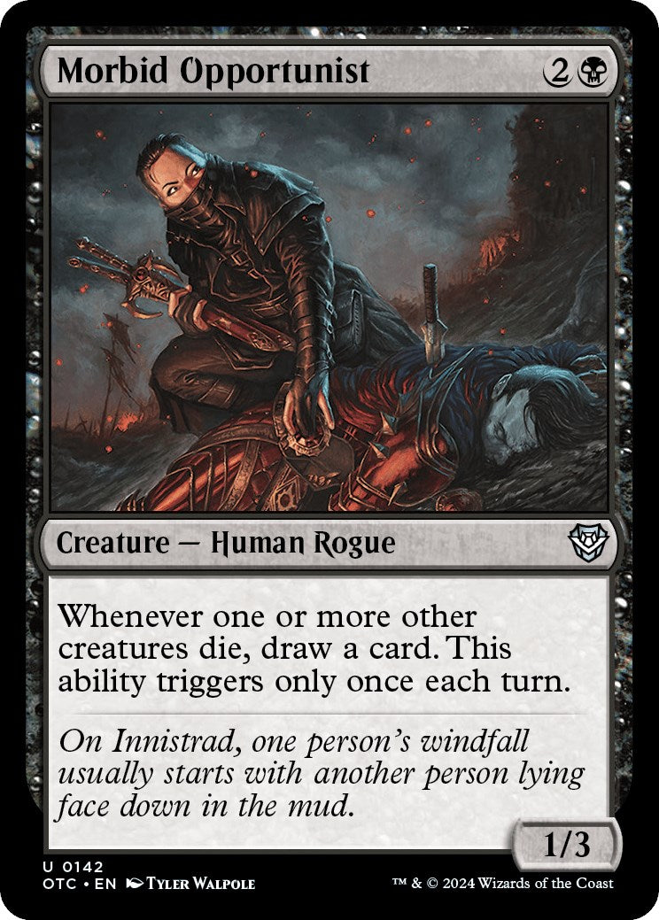 Morbid Opportunist [Outlaws of Thunder Junction Commander] | Jomio and Rueliete's Cards and Comics