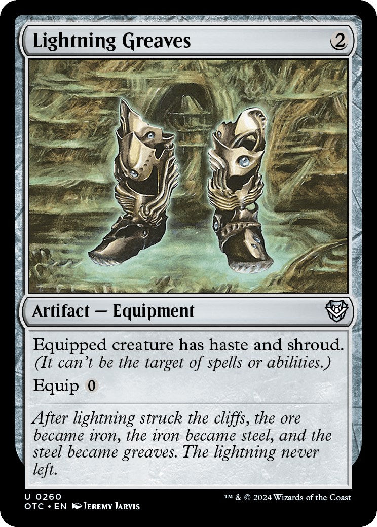 Lightning Greaves [Outlaws of Thunder Junction Commander] | Jomio and Rueliete's Cards and Comics