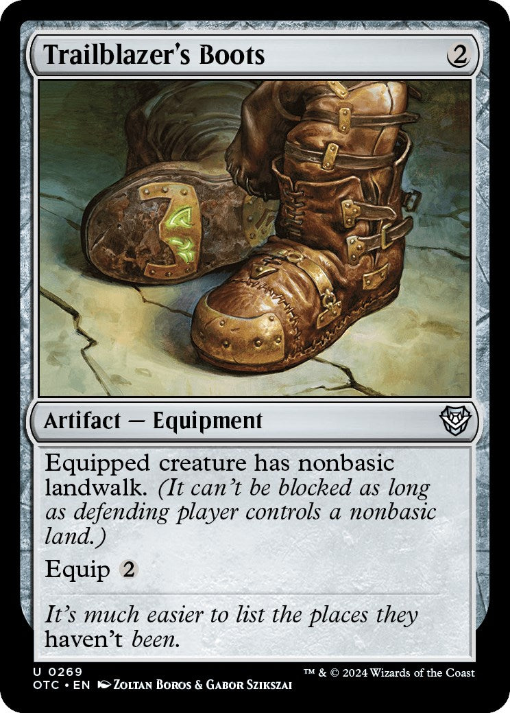 Trailblazer's Boots [Outlaws of Thunder Junction Commander] | Jomio and Rueliete's Cards and Comics