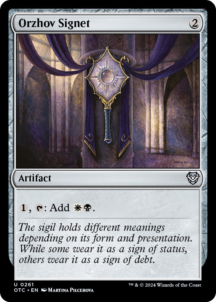 Orzhov Signet [Outlaws of Thunder Junction Commander] | Jomio and Rueliete's Cards and Comics