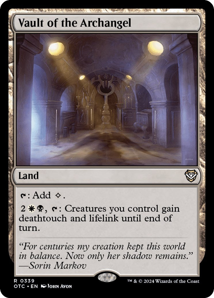 Vault of the Archangel [Outlaws of Thunder Junction Commander] | Jomio and Rueliete's Cards and Comics