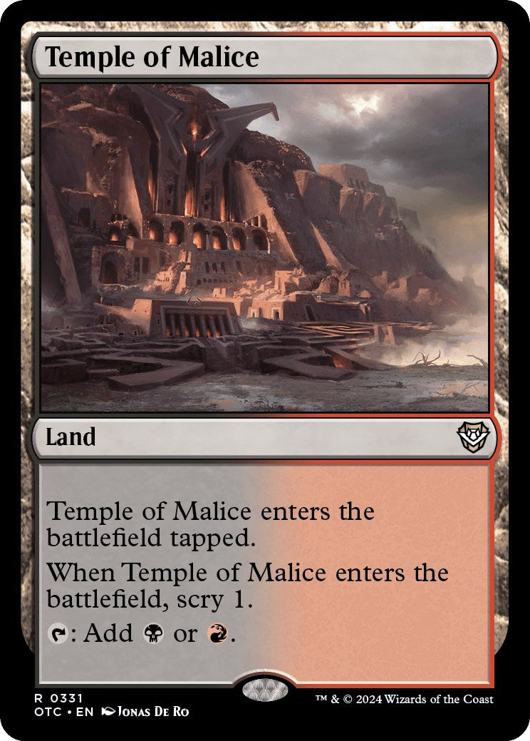 Temple of Malice [Outlaws of Thunder Junction Commander] | Jomio and Rueliete's Cards and Comics