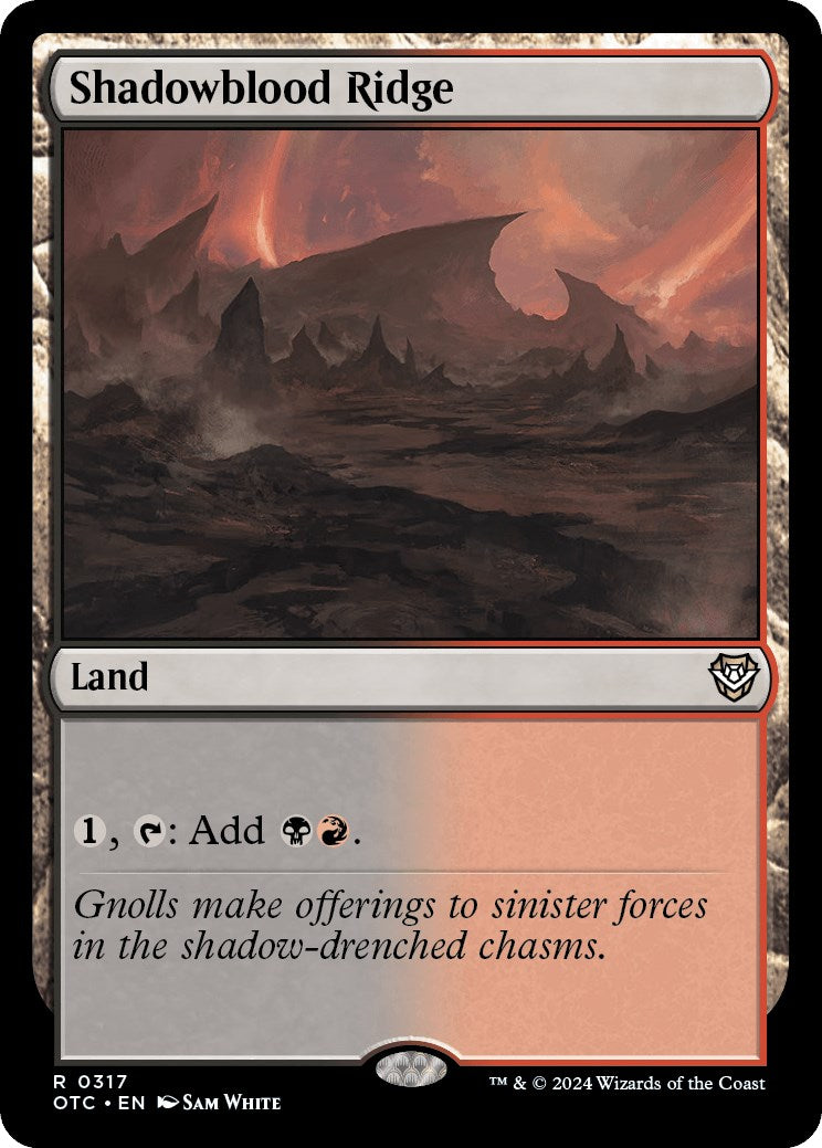 Shadowblood Ridge [Outlaws of Thunder Junction Commander] | Jomio and Rueliete's Cards and Comics