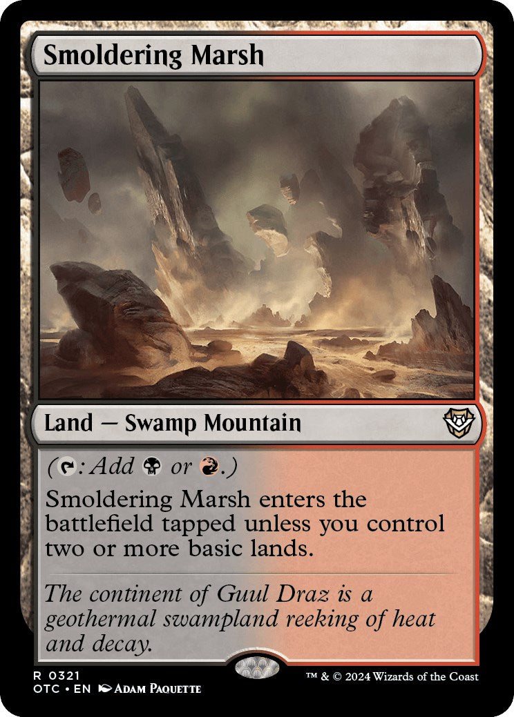 Smoldering Marsh [Outlaws of Thunder Junction Commander] | Jomio and Rueliete's Cards and Comics