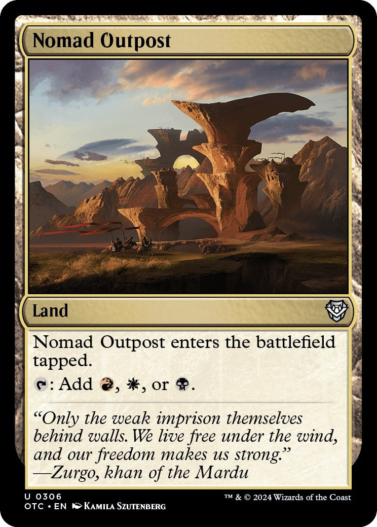 Nomad Outpost [Outlaws of Thunder Junction Commander] | Jomio and Rueliete's Cards and Comics