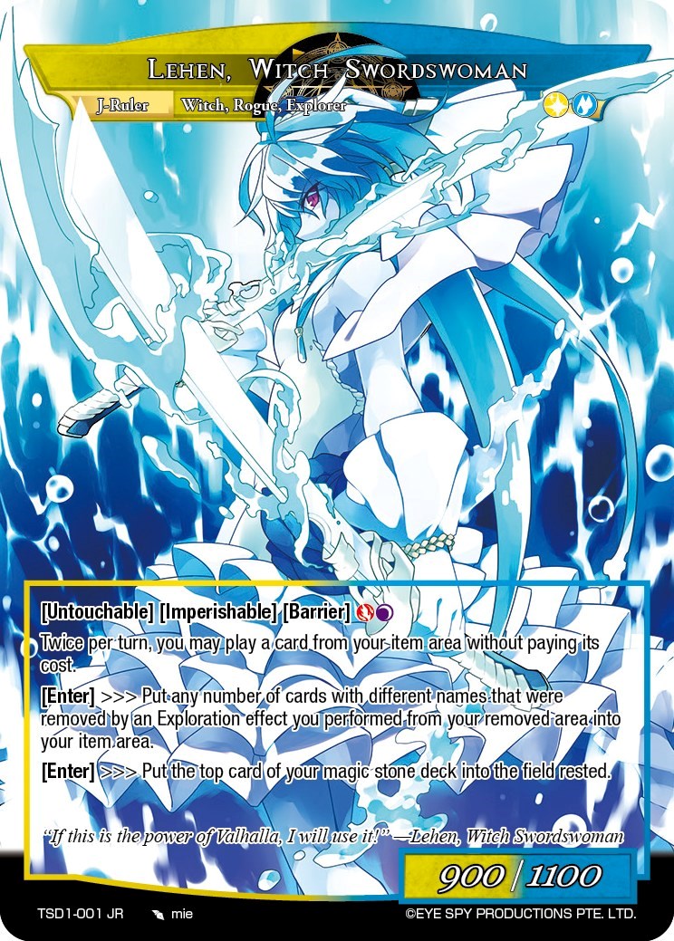 Lehen, Legendary Explorer // Lehen, Witch Swordswoman (TSD1-001 JR) [Starter Deck: Trinity Cluster] | Jomio and Rueliete's Cards and Comics