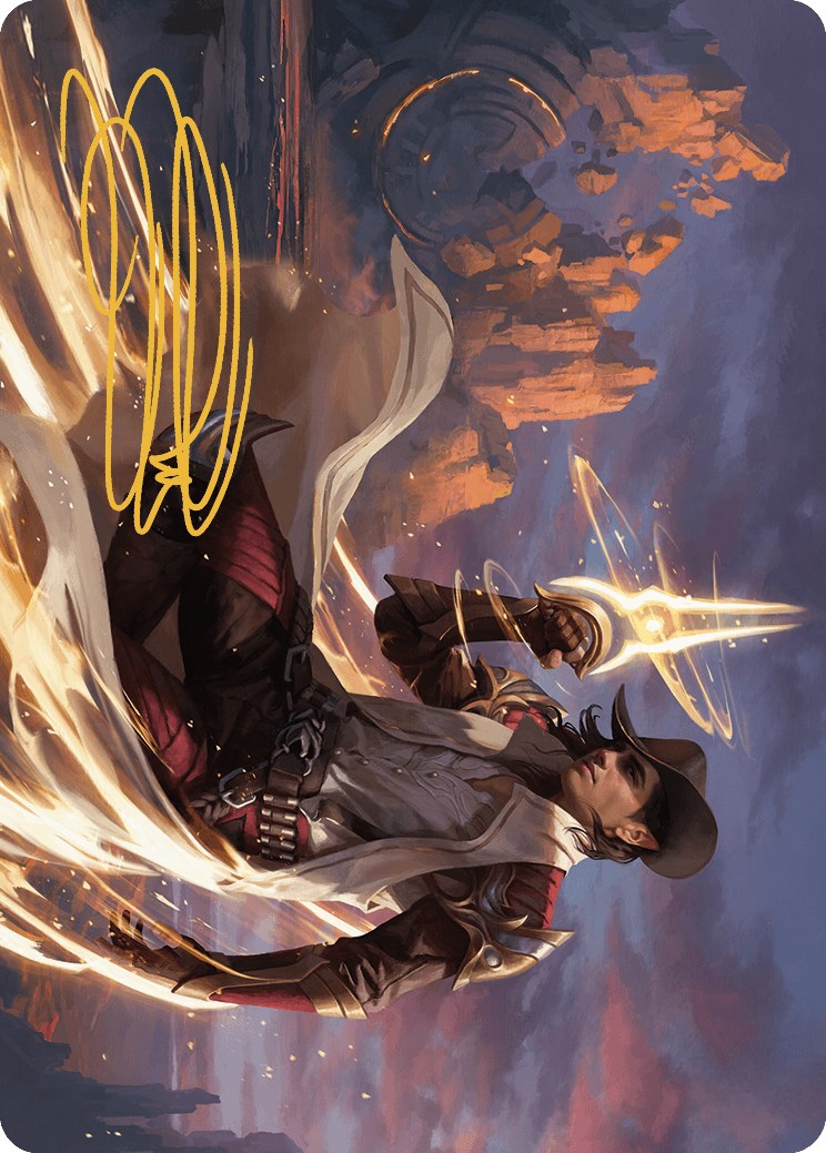 Kellan, the Kid Art Card (Gold-Stamped Signature) [Outlaws of Thunder Junction Art Series] | Jomio and Rueliete's Cards and Comics